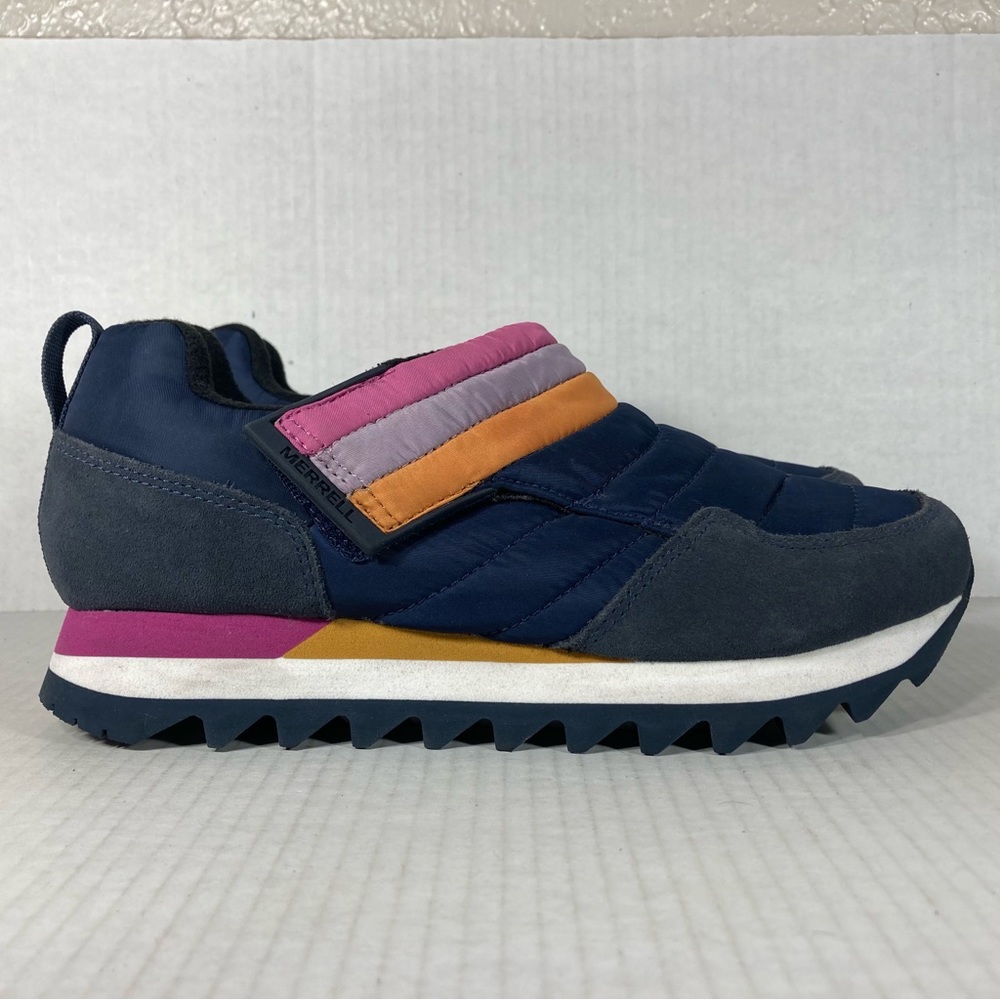 Merrell Alpine Moc Strap Polar Size 9 Womens Shoes Blue Pink Orange Suede Winter